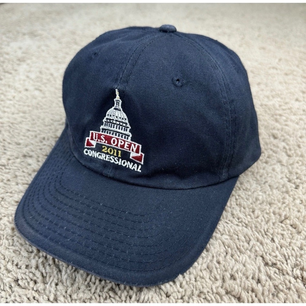 USGA Member 2011 US Open Golf Hat Congressional Navy Blue Adjustable Dad Cap